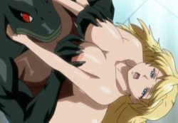 【エロアニメ】爆乳金髪娘がモンスター巨根でめちゃめちゃに犯されてイキまくり♥の画像
