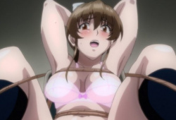 【エロアニメ】巨乳女子を緊縛して好き放題するおっさんの画像