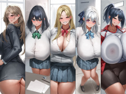 (エロボイス) 【5人ヒロイン・オムニバス作品!】男は俺ひとりの生ハメ学園登校許可証〜出会ったらドエロい誘惑からの中出し必須エッチ!?〜 / 女子のカラダの摩擦音 / 孕ませ用抱き枕として雑魚マゾダウナーJKを貰う話〜ツンツンJKをオスの性欲に理解のあるオナホに躾けるまで〜の画像