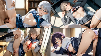 (AIエロアニメ) ど田舎の美少女は、暇なのでおじさんとセックス！3人のヤレる女子 / メガネ掛けてるからって真面目とは限らないんだから♡3 / 土砂降りの放課後雨宿りするJ〇と最終時刻まで密着中〇し【前編】【後編】の画像