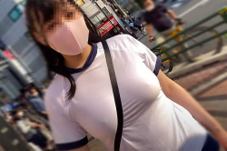 【ヤバキチ】真昼間の新大久保をノーブラ体操着姿でランニングするムチムチ巨乳Youtuber【天使とうふちゃんねる】の画像