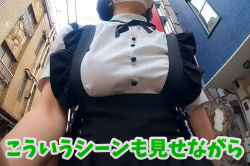 真昼間の歌舞伎町をノーブラメイド服姿で歩くボクっ娘ボーイッシュメガネ女子Youtuber【ねんね】の画像