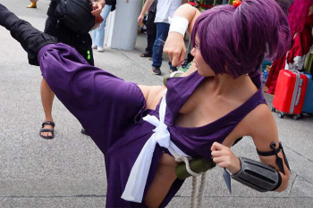 【FF41】ノーパンノーブラで地獄楽「杠（ゆずりは）」のコスプレしてる台湾のエロエロレイヤーの画像