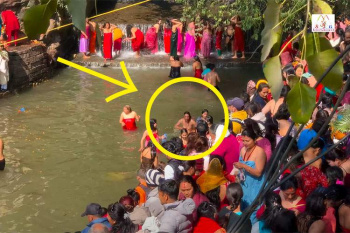 【ポロリもあるよ】ネパールにて沐浴する女性達を4K高画質で撮影した動画の画像