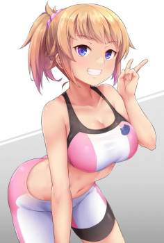 【二次】ライン入り、柄入り、カラフルなスパッツを履いた女の子の画像の画像