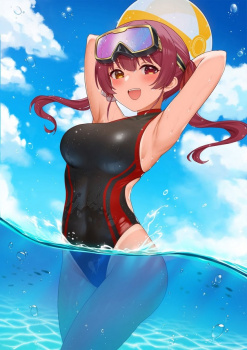 【二次】おっぱいが競泳水着の中にぱっつぱつに詰まってる巨乳女子画像の画像