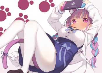 【湊あくあ】白タイツあくたんが可愛いすぎる二次画像【ホロライブ】の画像