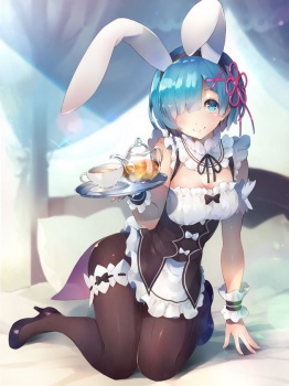 【二次】黒パンストや黒タイツを履いたメイドさんの脚がエッチな画像の画像
