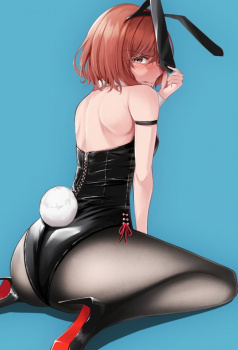 【8月21日】可愛い黒タイツバニーガールちゃんの二次画像【バニーの日】の画像