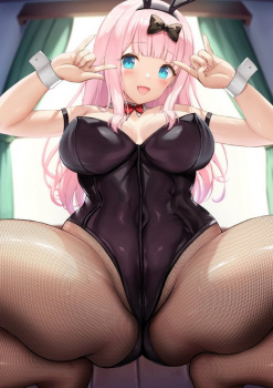 【二次】むちむちボディがとってもエッチな網タイツバニーガールの画像の画像