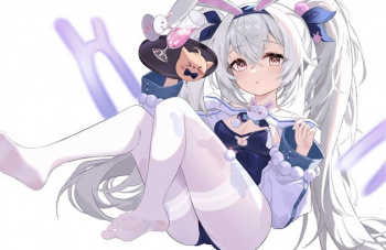 【二次】白タイツ脚がとってもエッチなバニーガールさんの画像【白スト】の画像