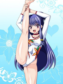 【二次】レオタードを着て新体操する姿が美しい女の子の画像 その2の画像