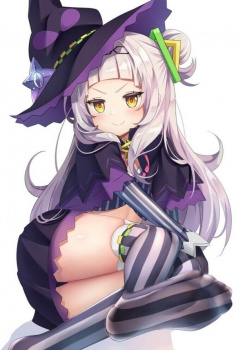 【ホロ】紫咲シオンちゃんの縞々ニーハイソックス脚を堪能したい二次画像の画像