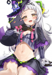 【二次】初期衣装シオンちゃんのキュートなおヘソ画像【紫咲シオン】の画像