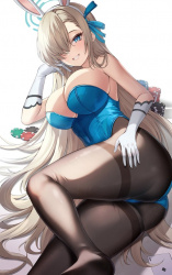 【ブルアカ】むっちり黒タイツがエッチなバニーアスナちゃんの画像 その2の画像