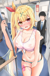 【二次】沢山の人の中で羞恥プレイや露出プレイを嗜む女の子のエロ画像の画像