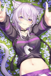 【猫又おかゆ】初期衣装でボーイッシュ可愛いおかゆんの二次画像の画像