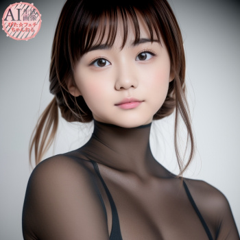 【黒ぴち】透け感がえっちなシースルートップス女子の三次風画像【AI写真】の画像