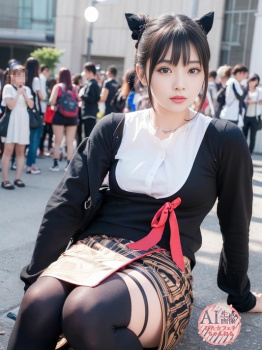 【謎コス】架空のコスプレイヤーさんの画像を生成しようとしたら何のコスプレかわからない画像が生成された三次風画像 ニーハイソックス編【AI写真】の画像