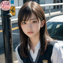 【JK】顔は可愛いくできたけど体の生成に失敗したのでうまいこと切り取ってみた女子校生の三次風画像 part2【AI画像】の画像