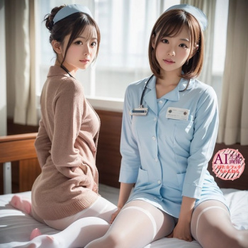 【ナース】白パンストや白タイツを履いた看護婦さんの三次風画像 part4【AI画像】の画像