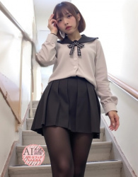 【黒ストJK】黒パンストや黒タイツを履いた女子校生を撮影した三次風画像 part3【AI画像】の画像