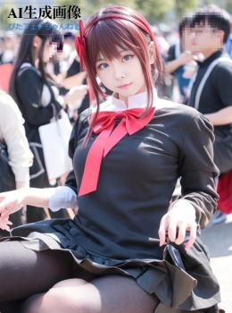 【まどマギ？】暁美ほむらちゃんのコスプレ画像を生成する過程で生まれてしまった黒タイツ女子画像がコチラです【AI画像】の画像