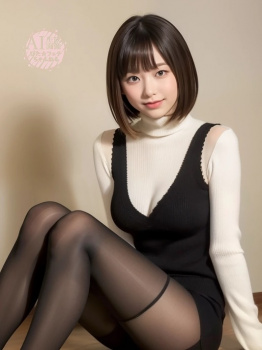 【黒スト】黒タイツや黒パンストを履いた女の子の三次風画像 part4【AI画像】の画像