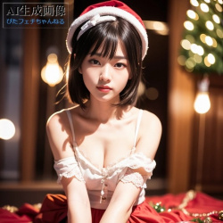 【聖夜】体の生成を失敗したクリスマス女子画像を切り抜いてギリギリ誤魔化せそうだった画像を載せてみる三次風画像 part1【AI画像】の画像