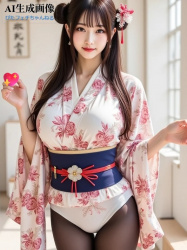 【和服】黒タイツや黒パンストを履いてる下半身がエッチな状態で生成されてしまった黒スト和装女子の三次風画像 part2【AI画像】の画像