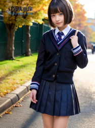 【JK】街で見かけた可愛い女子校生ちゃんを撮らせてもらった三次風街撮り画像 part1【AI画像】の画像