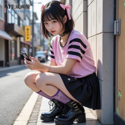 【地雷系】街で見かけた地雷系女子を撮らせてもらった三次風画像 part2【AI画像】の画像