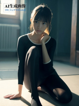 【黒スト】黒タイツや黒パンストを履いたレオタード女子の三次風画像 part5【AI画像】の画像