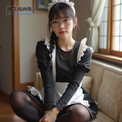 【黒スト】黒タイツや黒パンストを履いたメイドさんの三次風画像 part1【AI画像】の画像