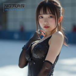 【スケート】氷上で練習中競技中のフィギュアスケート女子が美しい三次風画像 part3【AI画像】の画像