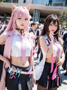 【 博衣こより】こよちゃんのコスプレをしてるレイヤーさんを撮影させてもらった三次風画像【AI画像】の画像