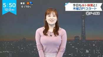 【GIF】水卜麻美さんの胸チラの画像