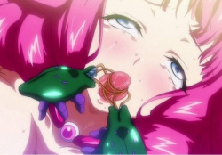 〖エロアニメ〗完全に快楽堕ちする美少女の下を引っ張り出す変態生物の画像
