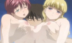 〖エロアニメ〗爆乳美女達の柔らかい胸を好き放題して気持ち良いの画像