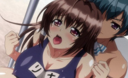 〖エロアニメ〗スク水巨乳アイドル美少女をビーチで巨根挿入してイカセまくるの画像