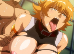 〖エロアニメ〗金髪ビッチ美女が巨根チンポで突かれすぎてこの表情の画像