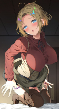 服の上からでも巨乳感が伝わってきて妄想が捗る二次元エロ画像2の画像