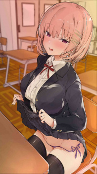 服の上からでも巨乳感が伝わってきて妄想が捗る二次元エロ画像3の画像