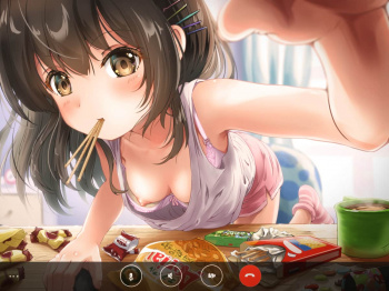 胸チラ見えで興奮する二次元美少女エロ画像6の画像