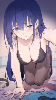 前かがみになって下に垂れた大きくて長いおっぱいから目が離せなくなっちゃう二次元エロ画像まとめの画像