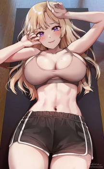 腹筋が割れてて引き締まった体の女の子って興奮するよね？な萌えエロ画像まとめの画像