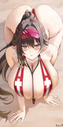 NIKKE マルチャーナのグラマラスボディからはみ出す水着がエロすぎる画像まとめの画像