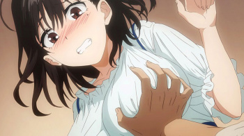 【エロアニメ】「お願いします！帰ってください！」・・お前は俺の性奴隷なんだから黙って肉穴差し出せばいいんだよ！家まで押しかける用務員さん！の画像