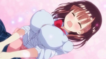 【エロアニメ】清楚で可愛い先輩「私の赤ちゃんになってください！」母乳が止まらない先輩のために一肌脱ぐ後輩君！の画像
