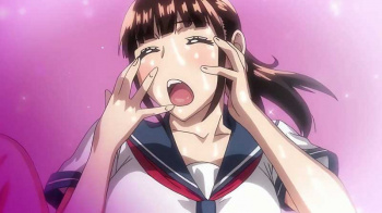 【エロアニメ】「処女あげちゃったぁあ！処女膜破れちゃったよぉ♥」催眠アプリを信じてる委員長、かかっているふりをする男子！の画像
